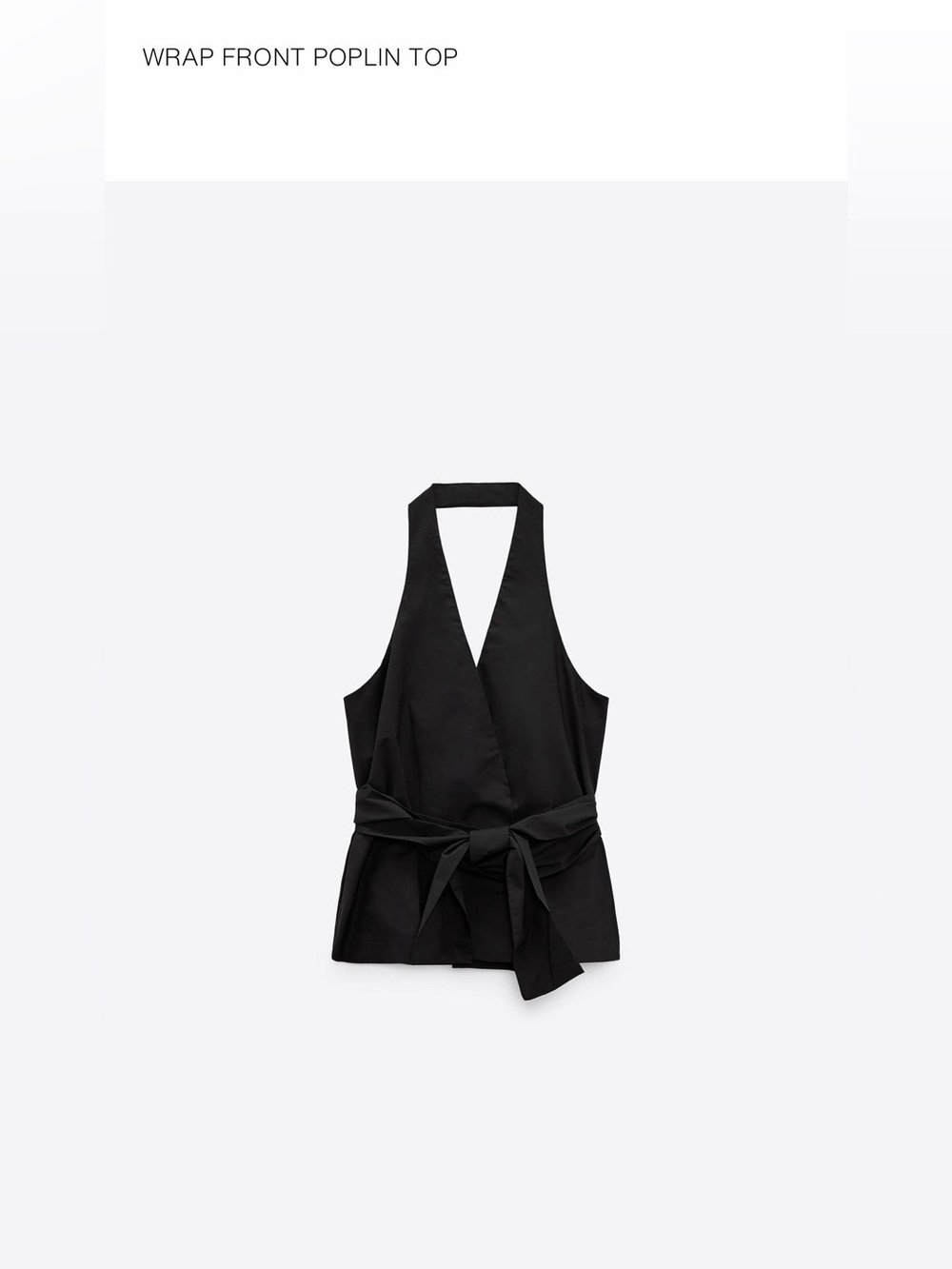 Zara Wrap Front Poplin Top